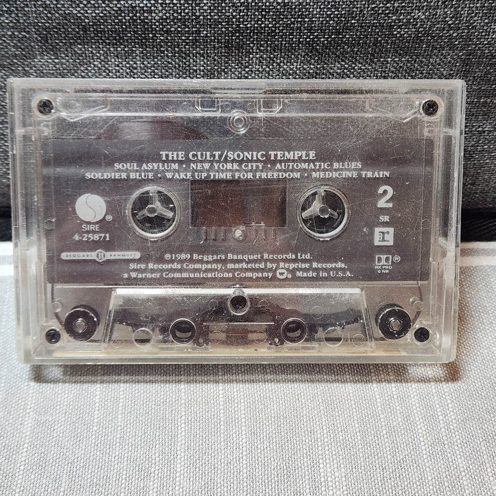 The Cult Sonic Temple Cassette Tape 1980s 1990s Alternative Music